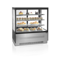 Tefcold - LPD903F/FEKETE - Süteményes hűtő, cukrász vitrin hűtő pult - 905 mm /390 liter