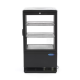 Maxima Refrigerator display case for cookies, can be placed on the counter, flat glass, 58L, black color