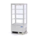 Maxima Refrigerator display case for cookies, can be placed on the counter, flat glass, 78L, white color