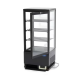 Maxima Refrigerator display case for cookies, can be placed on the counter, flat glass, 78L, black color