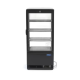 Maxima Refrigerator display case for cookies, can be placed on the counter, flat glass, 78L, black color