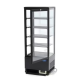 Maxima Refrigerator display case for cookies, can be placed on the counter, flat glass, 98L, black color