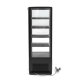 Maxima Refrigerator display case for cookies, can be placed on the counter, flat glass, 98L, black color