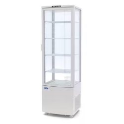 Maxima Refrigerated display case for pastries, glazed on 4 sides, 235L, white color