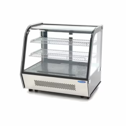 Maxima Biscuits refrigerated display case, can be placed on the counter, bent glass, 120L