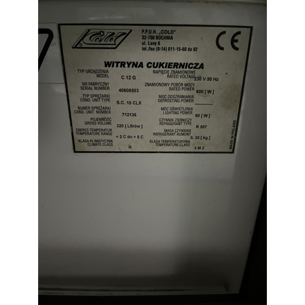 Cold C12 G cake counter Cold C12 G cake counter