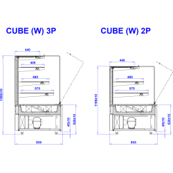 Igloo Cube 0.6W 2P - Süteményes hűtő pult    