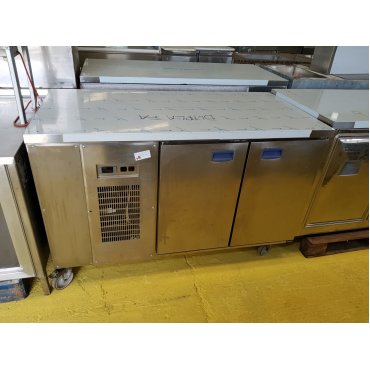 Mobile 2 door chilled worktable Refrigerated bench / table
