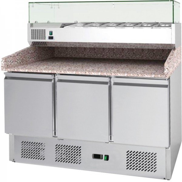 Forcar S903PZ refrigerated pizza counter 6xGN1 / 4-inch cooler conditions Refrigerated bench / table