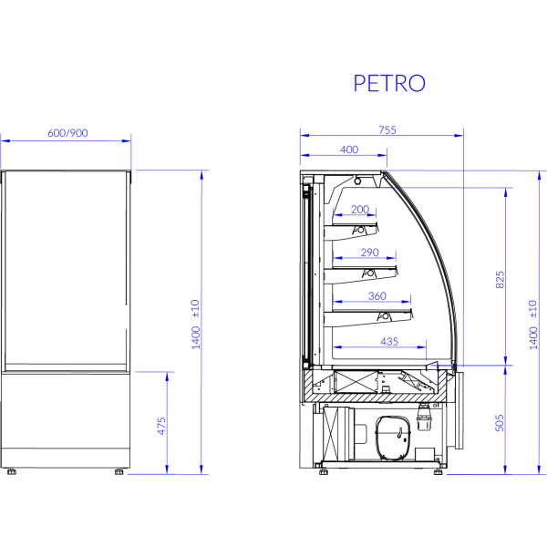 Igloo Petro 0.6 - Front fixer Glaskühler - Mit interner Kühleinheit Igloo Petro 0.6 - Front fixer Glaskühler - Mit interner Kühleinheit