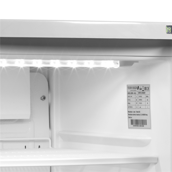 Tefcold BC85 mit Ventilator – Flaschenkühler – Unterbaukühlschrank mit Glastür 92 Liter – 75 cm hoch Tefcold BC85 mit Ventilator – Flaschenkühler – Unterbaukühlschrank mit Glastür 92 Liter – 75 cm hoch