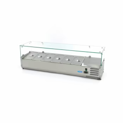 Maxima feltéthűtő 140 cm - 6x1/3 GN - Leheletvédő üveggel Maxima feltéthűtő 140 cm - 6x1/3 GN - Leheletvédő üveggel