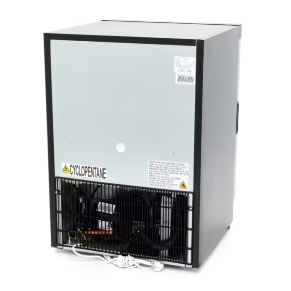 Maxima R 200 BG Kühlschrank mit Glastür, unter der Theke, schwarz lackiertes Design, 200 l