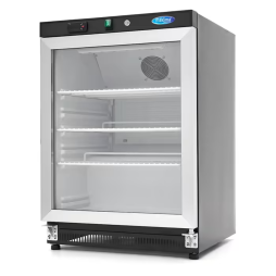 Maxima R 200 BG Chladnička so sklenenými dverami, pod pultom, čierne lakované prevedenie, 200L Maxima R 200 BG Chladnička so sklenenými dverami, pod pultom, čierne lakované prevedenie, 200L