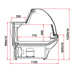 Igloo Basia NEO 1.25 M - Mélyhűtőpult - Ventilációs Igloo Basia NEO 1.25 M - Mélyhűtőpult - Ventilációs