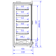 Igloo VARIO M 1.56H mod/C/2 - Álló Fagyasztó - Nyíló üvegajtóval - 2300 mm magas