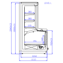 Igloo Level 3.75 L-mod/C - fagyasztó/hűtő regál Üvegajtós hűtők
