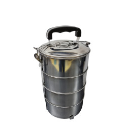 Stainless food barrel 4 parts - 160 mm Stainless food barrel 4 parts - 160 mm