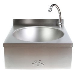 Fali kézmosó nyomógombbal és kifolyóval 30x30 Fali kézmosó nyomógombbal és kifolyóval 30x30