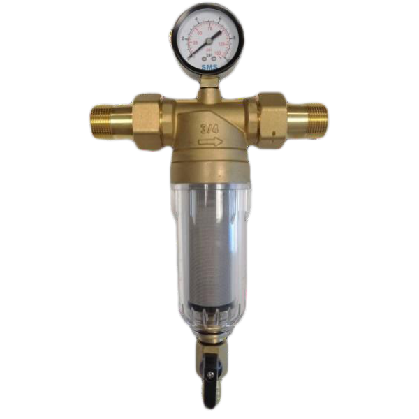 Canature CPF-3-B Kupferkopf-Vorfilter (Wasserfilter), 3/4", 3 m3/h, 16 bar, 50 Mikron, mit Manometer, waschbar Canature CPF-3-B Kupferkopf-Vorfilter (Wasserfilter), 3/4", 3 m3/h, 16 bar, 50 Mikron, mit Manometer, waschbar