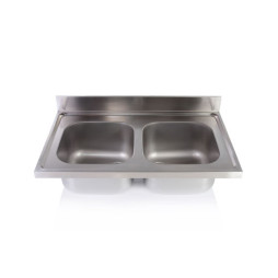 Spültisch mit zwei Becken ohne Beine 40x40x25 cm