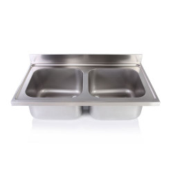 Spültisch mit zwei Becken ohne Beine 50x50x30 cm