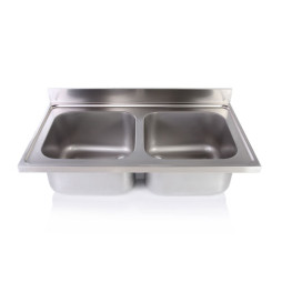 Spültisch mit zwei Becken ohne Beine 50x50x30 cm