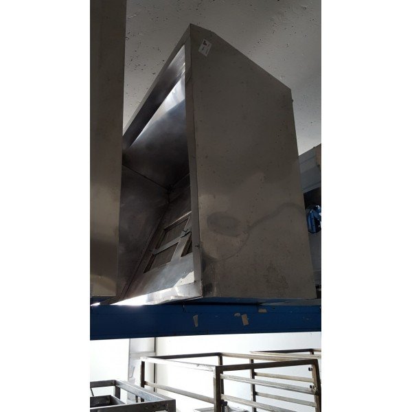 Wall-mounted exhaust hood - 135x100x46 cm Stainless steel extraction hood