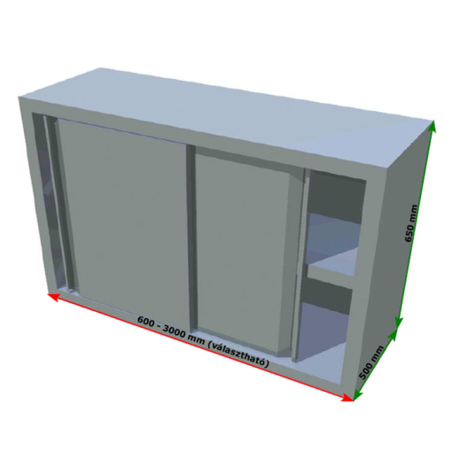 Sliding door cupboards 650 x 500 x 600-3000mm