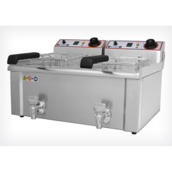 "Beckers FBR LT 13 + 13" 13 + 13 Liter elektrische Friteuse / Friteuse