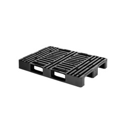 Plastic pallet, 3 sliding feet - 1200x800x145 mm Plastic pallet, 3 sliding feet - 1200x800x145 mm