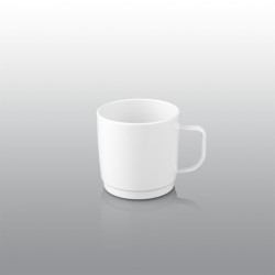 Műanyag bögre 250 ml, fehér