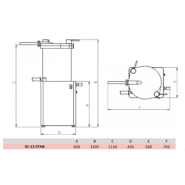 AK-Ramon SC-13 Stainless Steel – Hydraulický stroj na plnenie klobás – 13 litrov – 12 kg AK-Ramon SC-13 Stainless Steel – Hydraulický stroj na plnenie klobás – 13 litrov – 12 kg