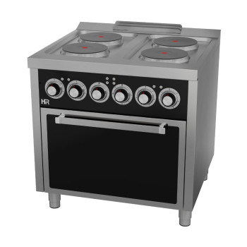 Fainca CE4P750H - 4 lapos elektromos tűzhely elektromos GN2/1-es statikus sütővel