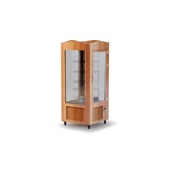 Igloo Jola 4 DRE - Wooden outer covering - Freestanding refrigerator display case with cookies, display refrigerator, glass-enclosed refrigerator display case Igloo Jola 4 DRE - Wooden outer covering - Freestanding refrigerator display case with cookies, display refrigerator, glass-enclosed refrigerator display case