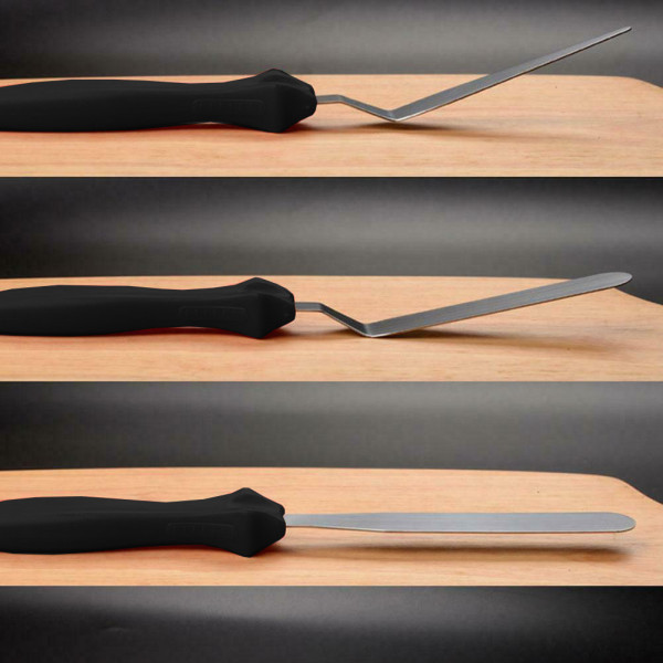 3-piece stainless steel spatula with lubrication knife 3-piece stainless steel spatula with lubrication knife