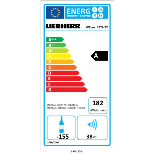 Liebherr WTpes 5972 (2 zónás) Vinidor borhűtő (bortemperáló) állítva tárolós polccal Liebherr WTpes 5972 (2 zónás) Vinidor borhűtő (bortemperáló) állítva tárolós polccal