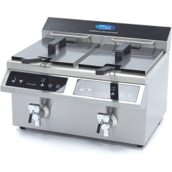 MAXIMA induction oil fryer - 2x8 liters - 2x3.5 kw