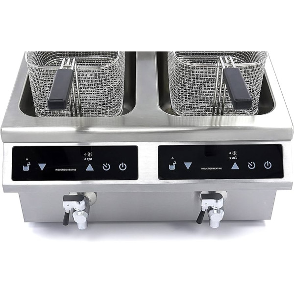 MAXIMA Induktions-Ölfritteuse - 2x8 Liter - 2x3,5 kW MAXIMA Induktions-Ölfritteuse - 2x8 Liter - 2x3,5 kW