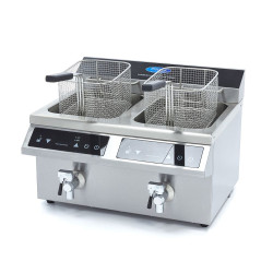 MAXIMA induction oil fryer - 2x8 liters - 2x3.5 kw