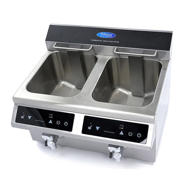 MAXIMA Induktions-Ölfritteuse - 2x8 Liter - 2x3,5 kW MAXIMA Induktions-Ölfritteuse - 2x8 Liter - 2x3,5 kW