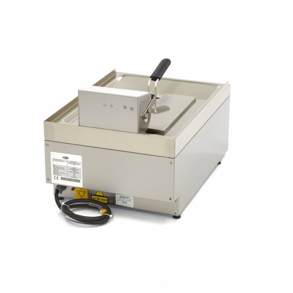 Maxima Ölfritteuse / Fritteuse 1 x 10 l – elektrisch – mit Ablasshahn – Serie 600 – 400 V/6 kW Maxima Ölfritteuse / Fritteuse 1 x 10 l – elektrisch – mit Ablasshahn – Serie 600 – 400 V/6 kW