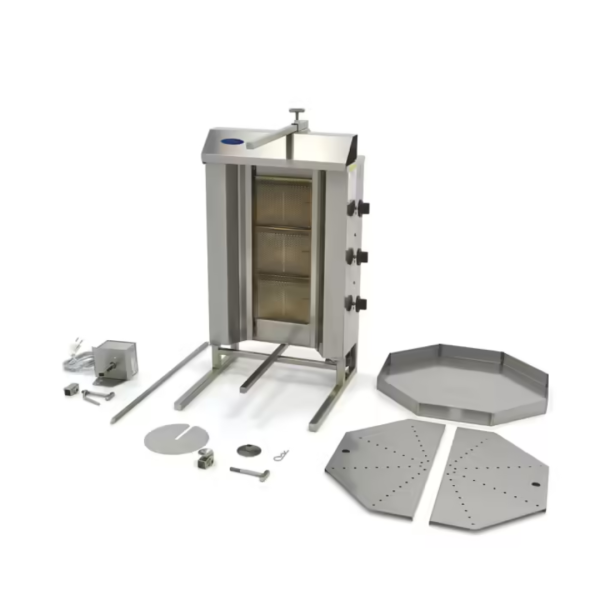 MAXIMA Gas gyros oven - 3 burners - 30 kg meat