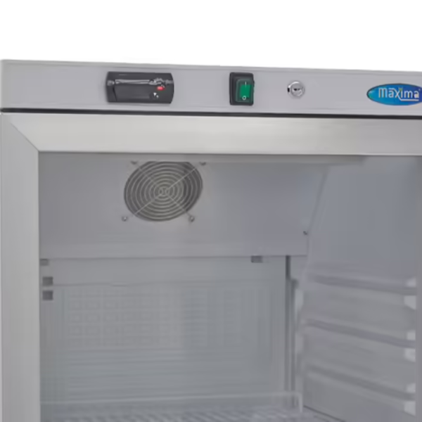 Maxima R 400 WG Refrigerator with glass door, painted white, 400 liters