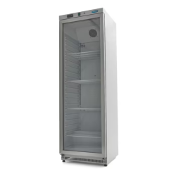 Maxima R 400 WG Refrigerator with glass door, painted white, 400 liters