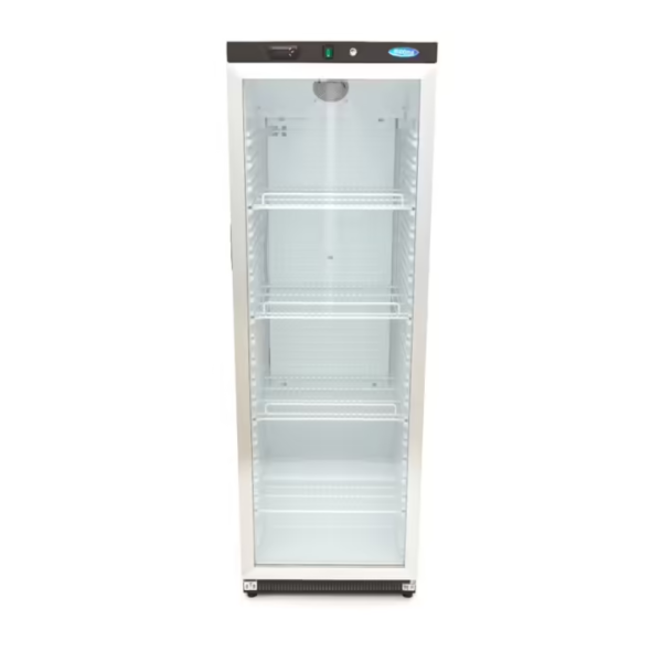 Maxima R 400 BG Refrigerator with glass door, painted black, 400 liters