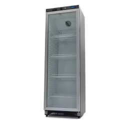 Maxima R 400 BG Refrigerator with glass door, painted black, 400 liters