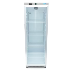Maxima R 400 SSG Refrigerator with glass door, stainless, 400 liters