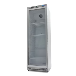 Maxima R 400 SSG Refrigerator with glass door, stainless, 400 liters