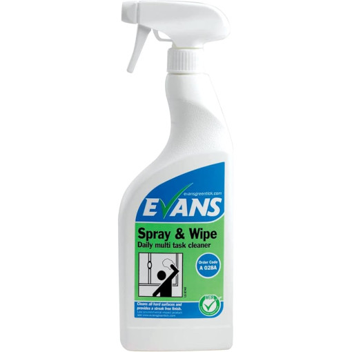 EVANS Spray and Wipe Evans - Üveg és inoxtisztító - 750 ml